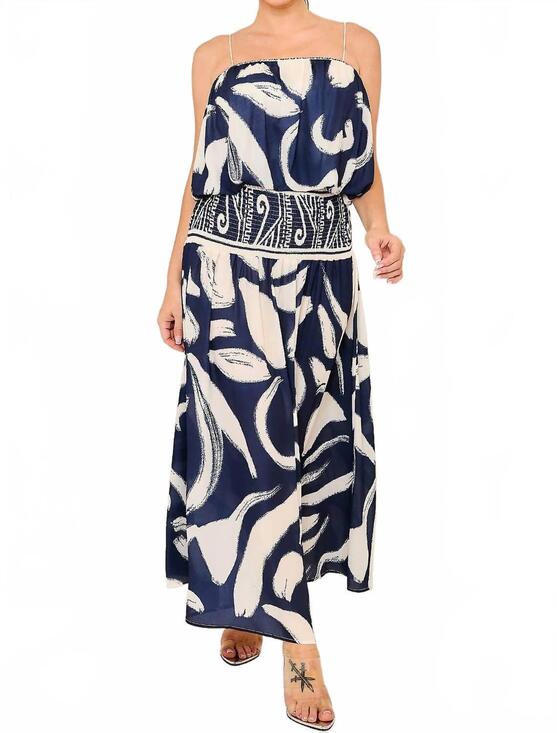 HER BOTARRI Dresses & Skirts - NEW HER BOTARRI night garden top & skirt set in navy/cream
